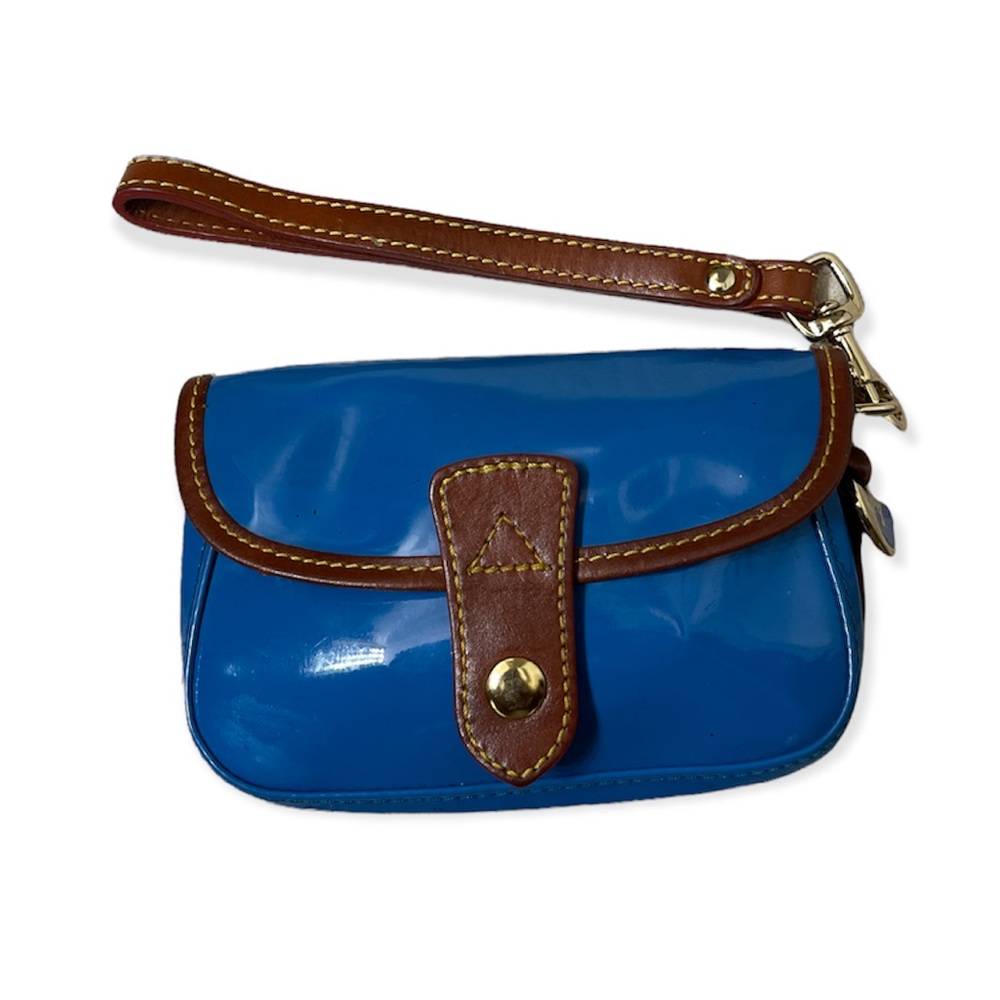 Dooney & Bourke Patent Leather Blue Wristlet